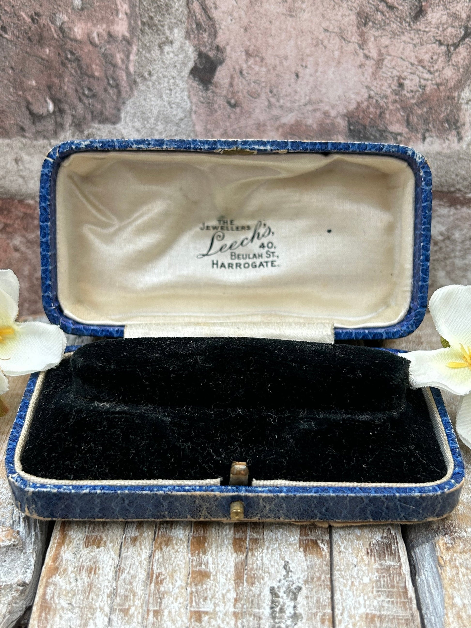 Antique Blue Watch Display Presentation Box