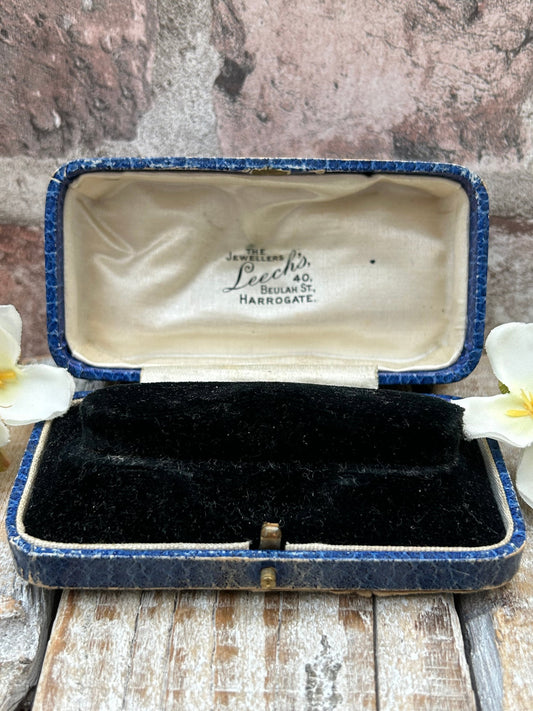 Antique Blue Watch Display Presentation Box