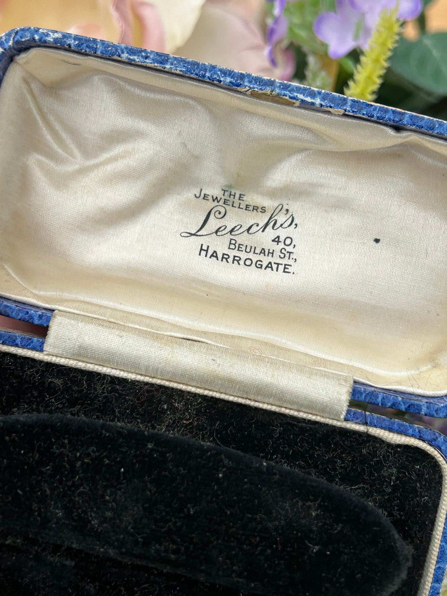 Antique Blue Watch Display Presentation Box