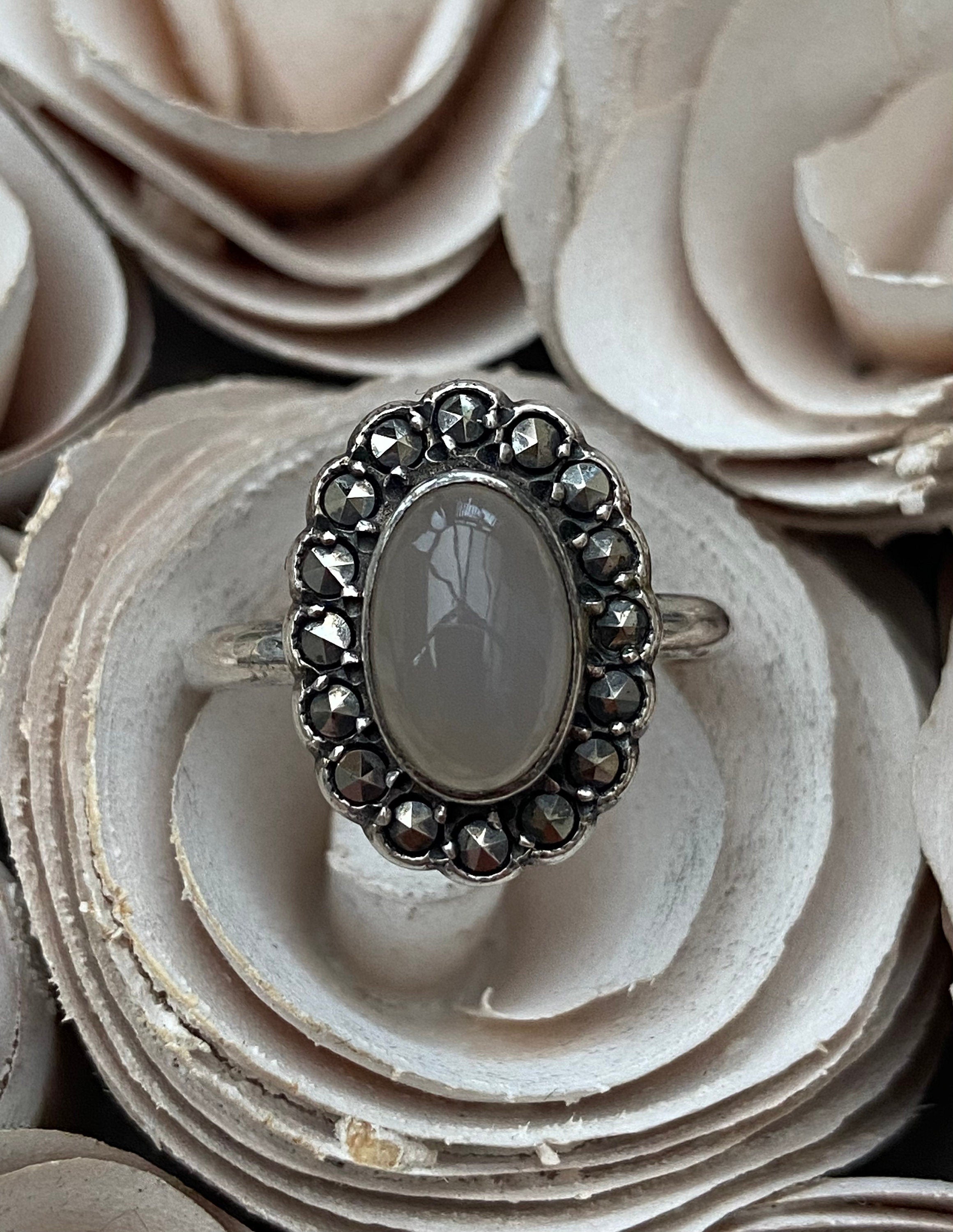 Statement hot sale marcasite rings